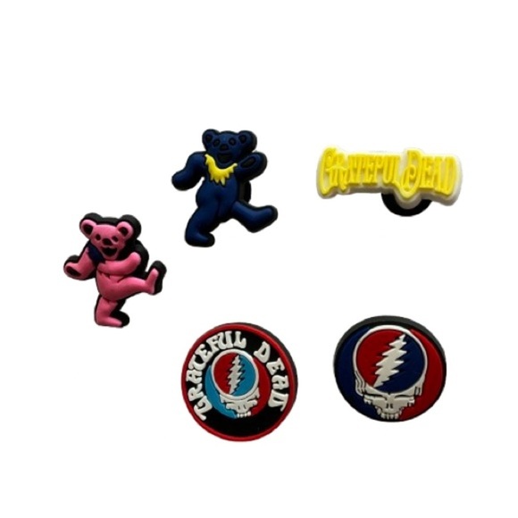 Grateful Dead set of 5 croc charms - Picture 1 of 6